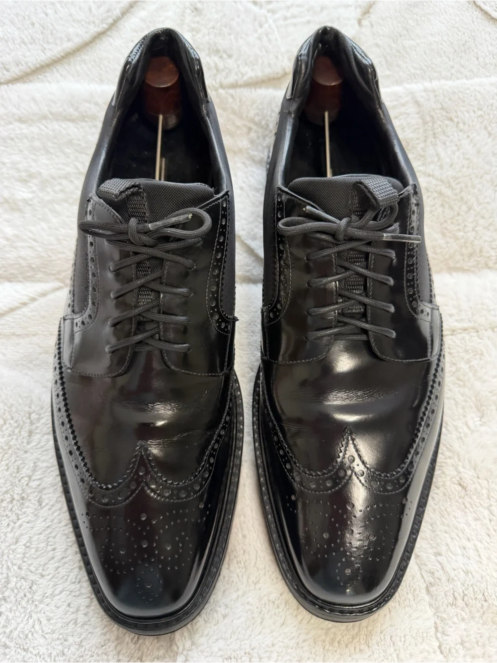 $1,150 Prada Men's Black Leather Platform Oxford Chunky Sole Brogues 11 12